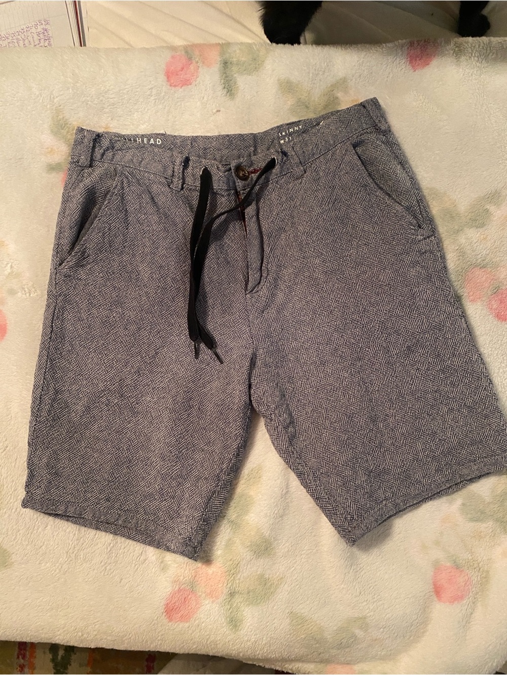 Bullhead Blue Heather Drawstring Hybrid Shorts